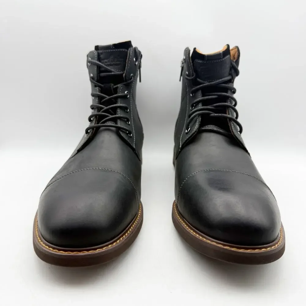 Florsheim Mens Chalet Ankle Boots US 11 Wide EU 44 Black Leather NIB